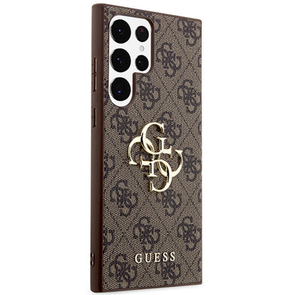 Husa pentru Samsung Galaxy S24 Ultra S928, Guess, 4G Big Logo, Maro