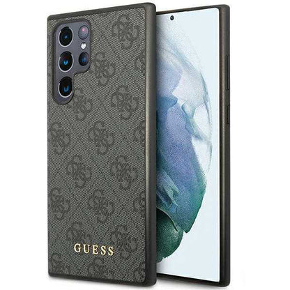 Husa pentru Samsung Galaxy S24 Ultra S928, Guess, 4G Metal Gold Logo, Neagra