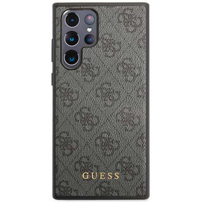 Husa pentru Samsung Galaxy S24 Ultra S928, Guess, 4G Metal Gold Logo, Neagra