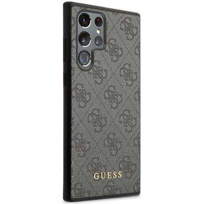 Husa pentru Samsung Galaxy S24 Ultra S928, Guess, 4G Metal Gold Logo, Neagra