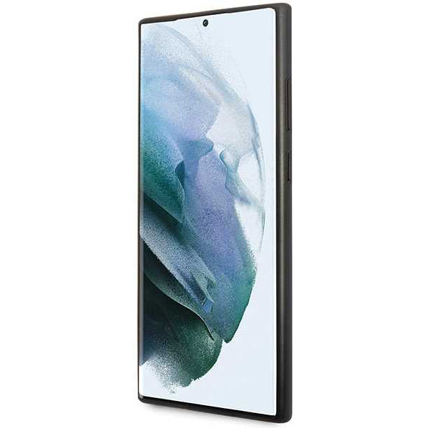 Husa pentru Samsung Galaxy S24 Ultra S928, Guess, 4G Metal Gold Logo, Neagra