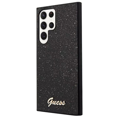 Husa pentru Samsung Galaxy S24 Ultra S928, Guess, Glitter Script, Neagra