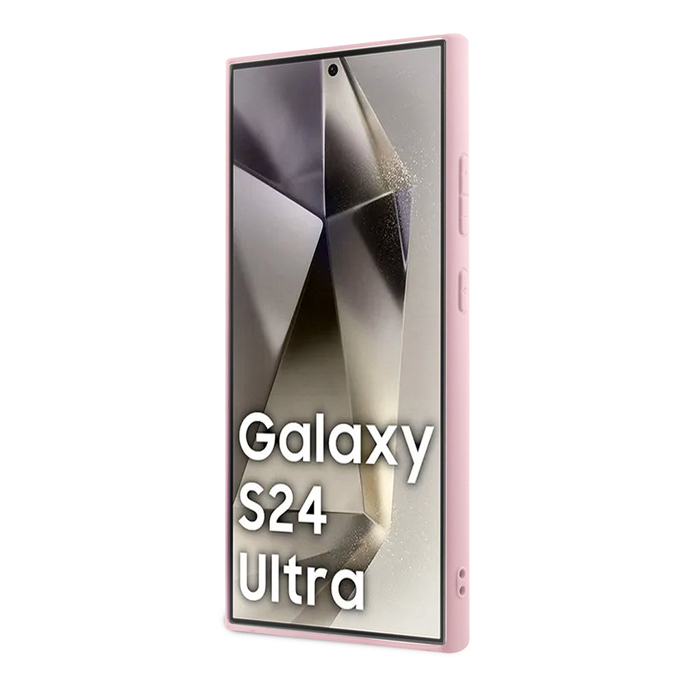 Husa pentru Samsung Galaxy S24 Ultra S928, Guess, Glitter Script, Roz