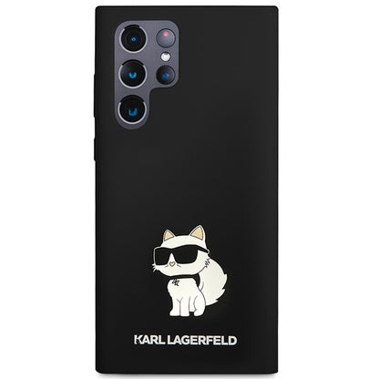 Husa pentru Samsung Galaxy S24 Ultra S928, Karl Lagerfeld, Silicone Choupette NFT, Neagra