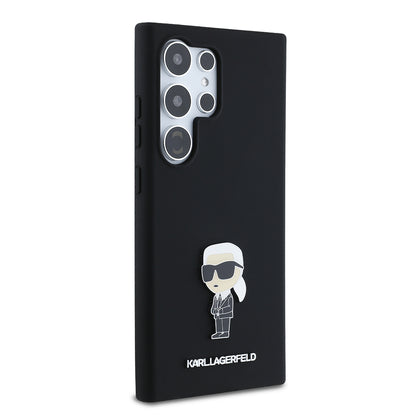 Husa pentru Samsung Galaxy S24 Ultra S928, Karl Lagerfeld, Silicone Ikonik Karl, Neagra