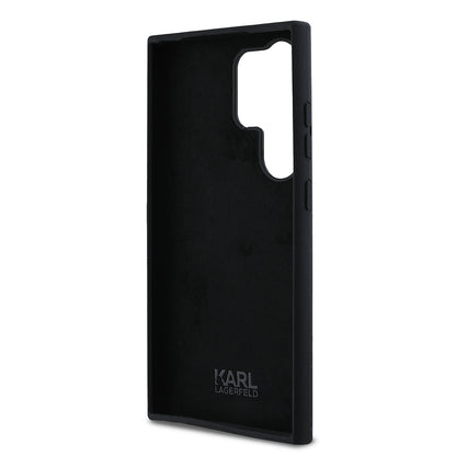 Husa pentru Samsung Galaxy S24 Ultra S928, Karl Lagerfeld, Silicone Ikonik Karl, Neagra
