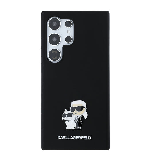 Husa pentru Samsung Galaxy S24 Ultra S928, Karl Lagerfeld, Silicone Karl & Choupette, Neagra