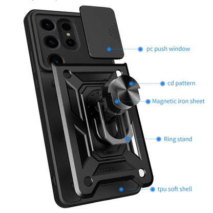 Husa pentru Samsung Galaxy S24 Ultra S928, Techsuit, CamShield, Neagra