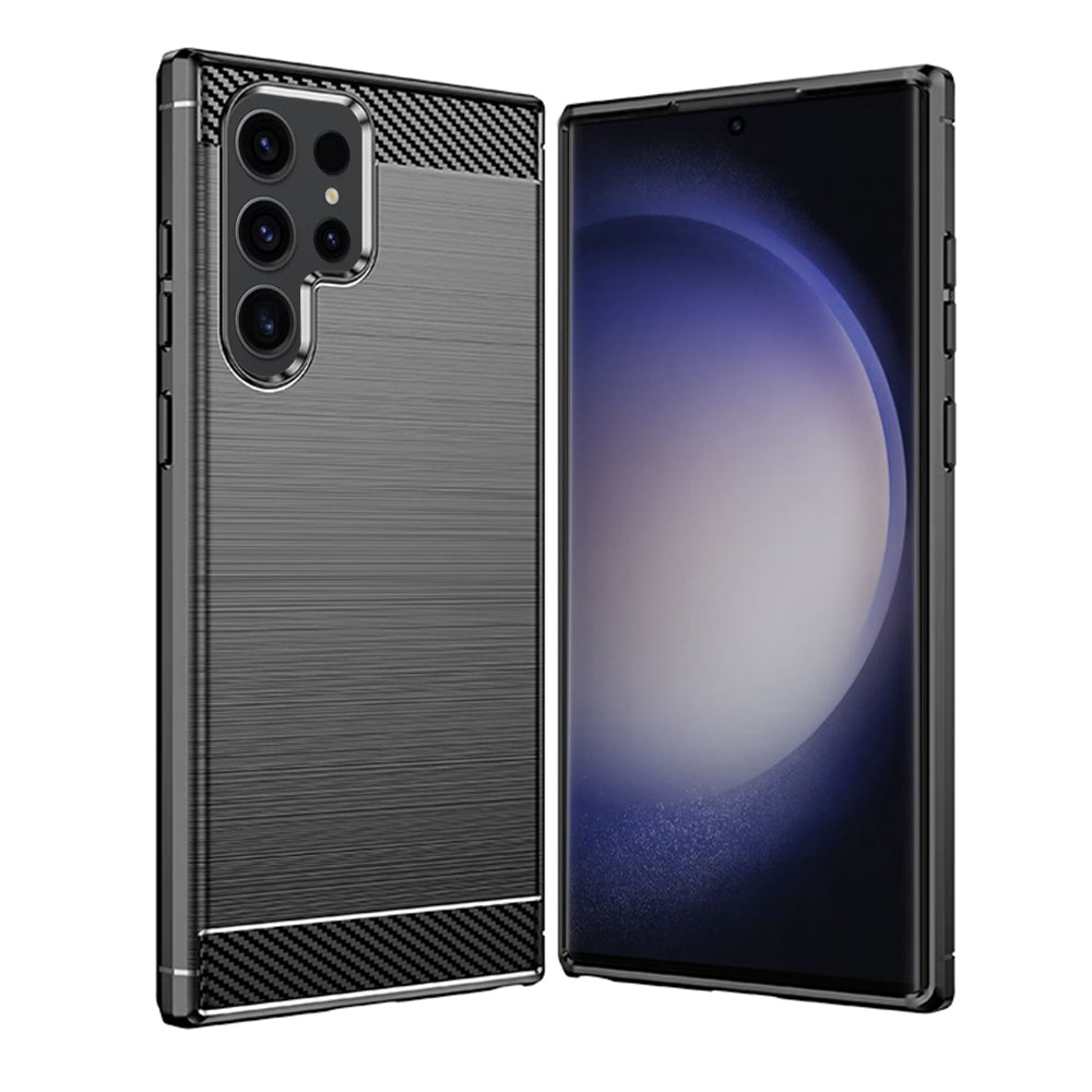 Husa pentru Samsung Galaxy S24 Ultra S928, Techsuit, Carbon, Neagra