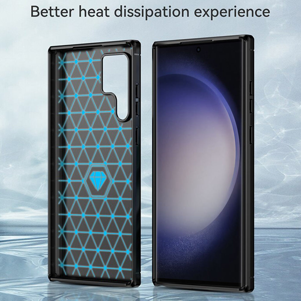 Husa pentru Samsung Galaxy S24 Ultra S928, Techsuit, Carbon, Neagra