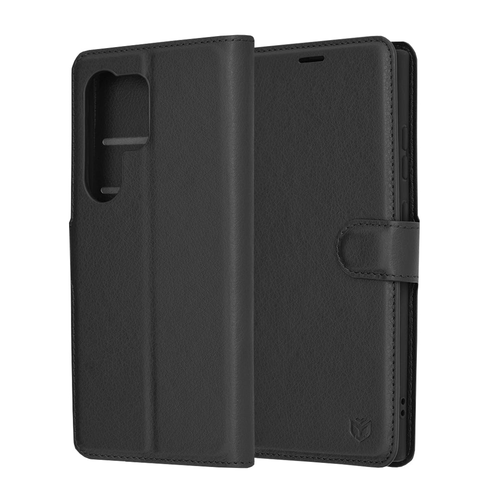 Husa pentru Samsung Galaxy S24 Ultra S928, Techsuit, Leather Folio, Neagra