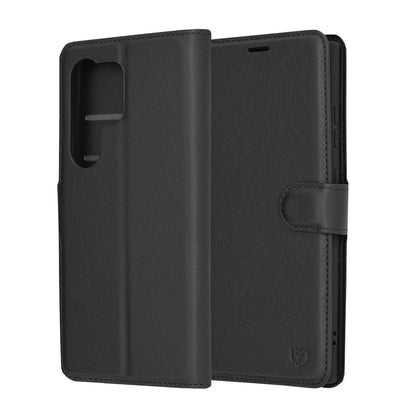 Husa pentru Samsung Galaxy S24 Ultra S928, Techsuit, Leather Folio, Neagra