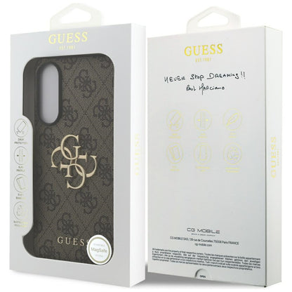 Husa pentru Samsung Galaxy S25 Edge S937, Guess, Big 4G Logo Classic, Maro