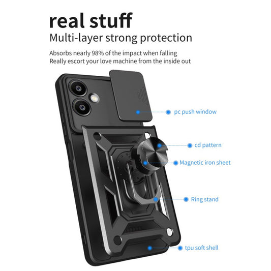 Husa pentru Samsung Galaxy S25 Edge S937, Techsuit, CamShield, Neagra