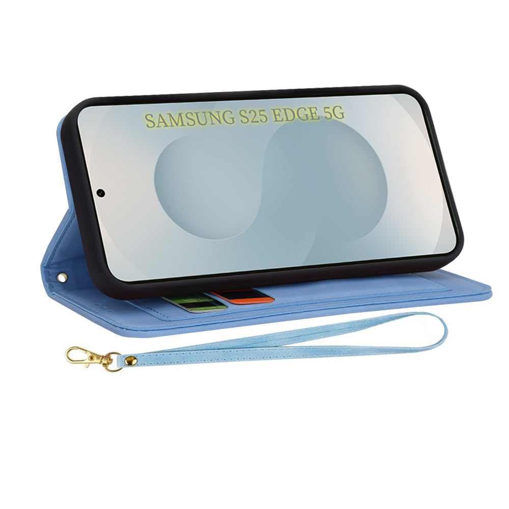Husa pentru Samsung Galaxy S25 Edge S937, Techsuit, FlipCraft, Bleu