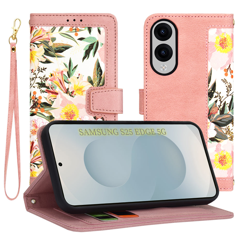 Husa pentru Samsung Galaxy S25 Edge S937, Techsuit, FlipCraft, Roz