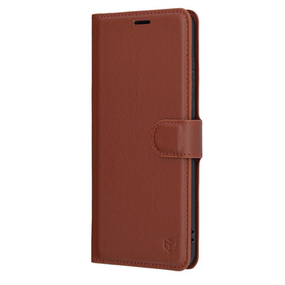 Husa pentru Samsung Galaxy S25 Edge S937, Techsuit, Leather Folio, Maro