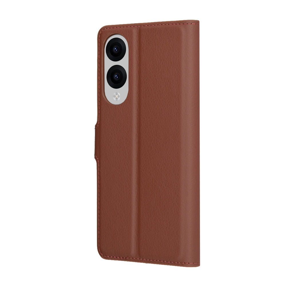 Husa pentru Samsung Galaxy S25 Edge S937, Techsuit, Leather Folio, Maro