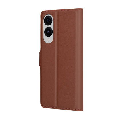 Husa pentru Samsung Galaxy S25 Edge S937, Techsuit, Leather Folio, Maro