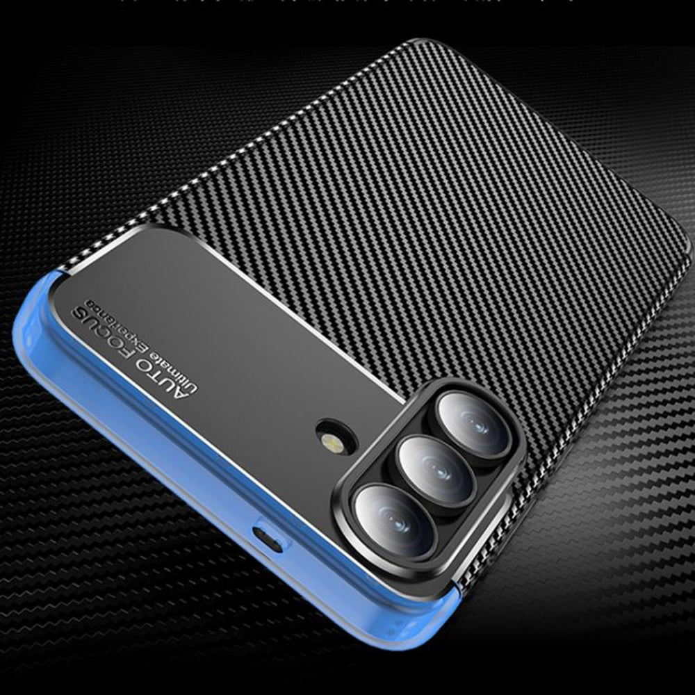Husa pentru Samsung Galaxy S25 FE, Techsuit, CarbonFiber, Neagra