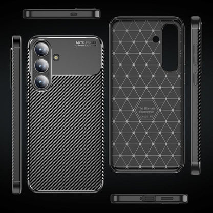 Husa pentru Samsung Galaxy S25 FE, Techsuit, CarbonFiber, Neagra
