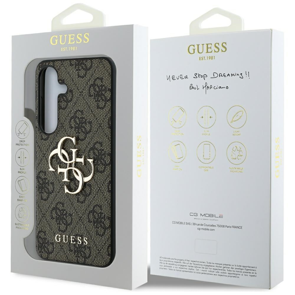 Husa pentru Samsung Galaxy S25+ S936, Guess, 4G Big Logo, Maro