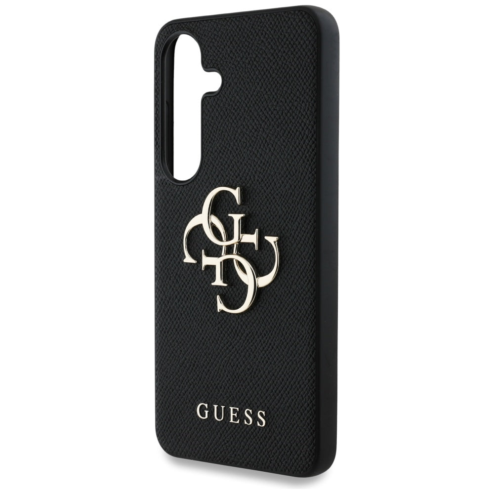 Husa pentru Samsung Galaxy S25+ S936, Guess, 4G Grained Big and Classic Logo, Neagra