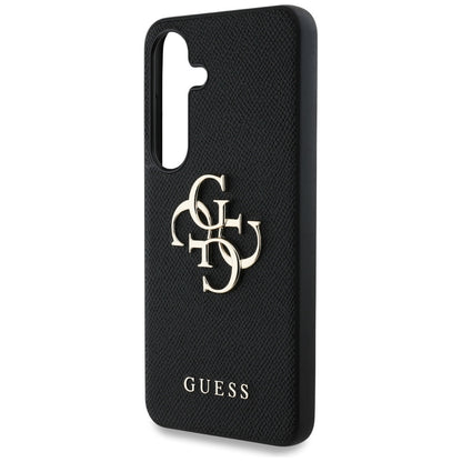 Husa pentru Samsung Galaxy S25+ S936, Guess, 4G Grained Big and Classic Logo, Neagra