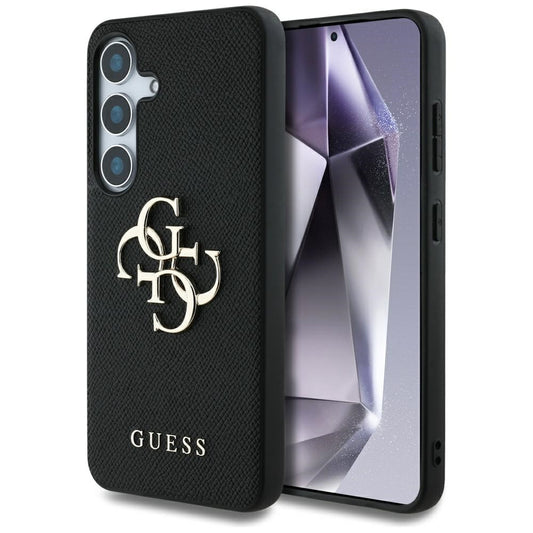 Husa pentru Samsung Galaxy S25+ S936, Guess, 4G Grained Big and Classic Logo, Neagra