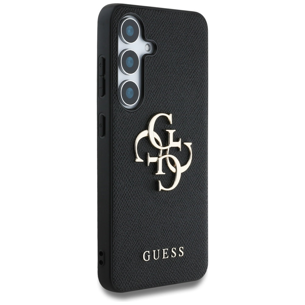 Husa pentru Samsung Galaxy S25+ S936, Guess, 4G Grained Big and Classic Logo, Neagra