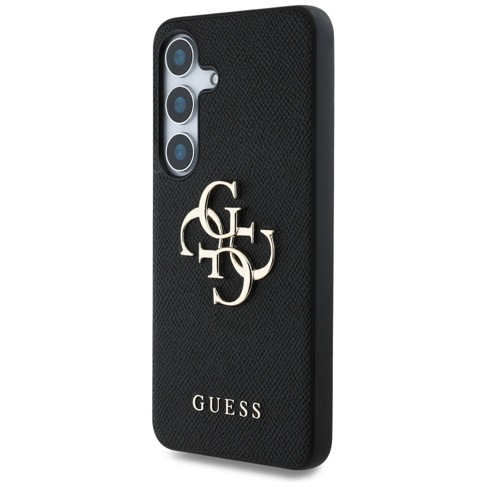 Husa pentru Samsung Galaxy S25+ S936, Guess, 4G Grained Big and Classic Logo, Neagra
