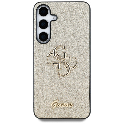 Husa pentru Samsung Galaxy S25+ S936, Guess, Glitter Big 4G Script, Aurie
