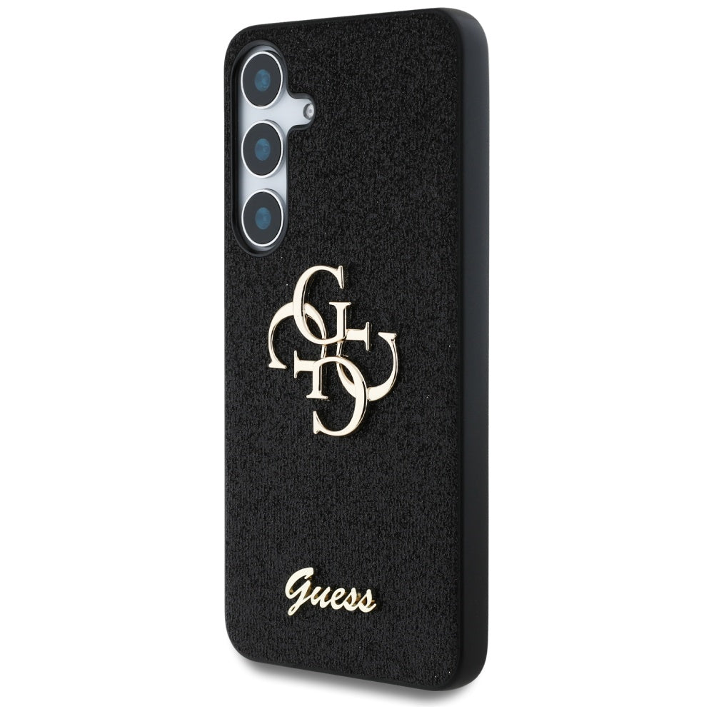 Husa pentru Samsung Galaxy S25+ S936, Guess, Glitter Big 4G Script, Neagra