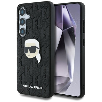 Husa pentru Samsung Galaxy S25+ S936, Karl Lagerfeld, Monogram Karl's Head, Neagra