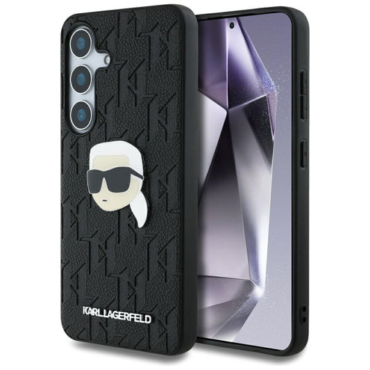 Husa pentru Samsung Galaxy S25+ S936, Karl Lagerfeld, Monogram Karl's Head, Neagra