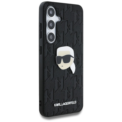 Husa pentru Samsung Galaxy S25+ S936, Karl Lagerfeld, Monogram Karl's Head, Neagra