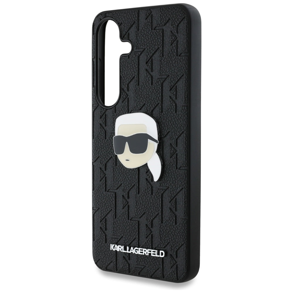 Husa pentru Samsung Galaxy S25+ S936, Karl Lagerfeld, Monogram Karl's Head, Neagra