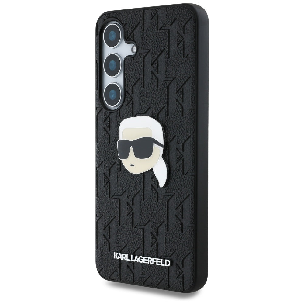 Husa pentru Samsung Galaxy S25+ S936, Karl Lagerfeld, Monogram Karl's Head, Neagra