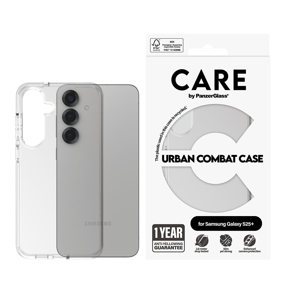 Husa pentru Samsung Galaxy S25+ S936, PanzerGlass, Care Urban Combat, Transparenta