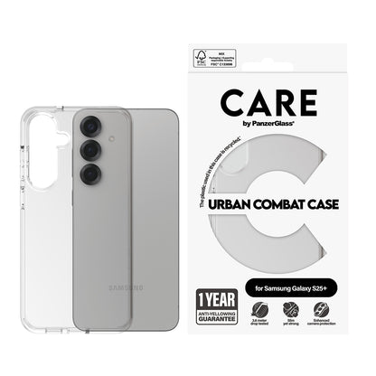Husa pentru Samsung Galaxy S25+ S936, PanzerGlass, Care Urban Combat, Transparenta