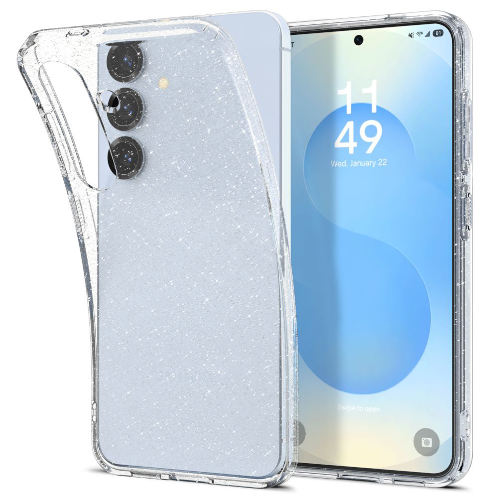 Husa pentru Samsung Galaxy S25+ S936, Spigen, Liquid Crystal Glitter, Transparenta