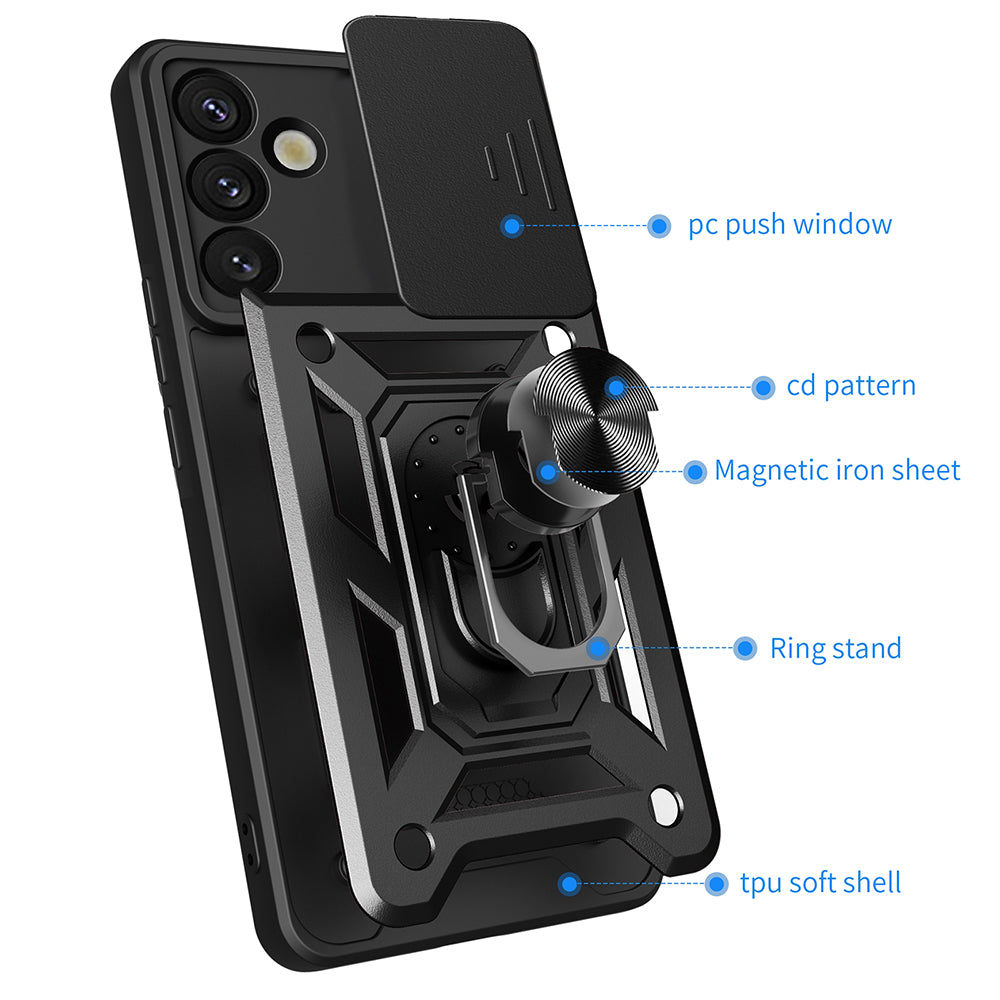 Husa pentru Samsung Galaxy S25+ S936, Techsuit, CamShield, Roz