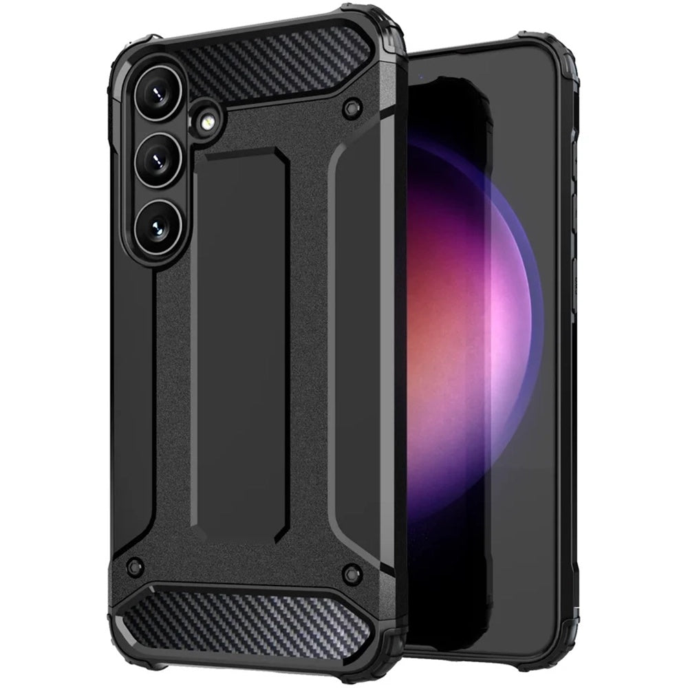 Husa pentru Samsung Galaxy S25+ S936, Techsuit, Hybrid Armor, Neagra