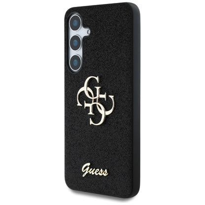 Husa pentru Samsung Galaxy S25 S931, Guess, Glitter Big 4G Script, Neagra