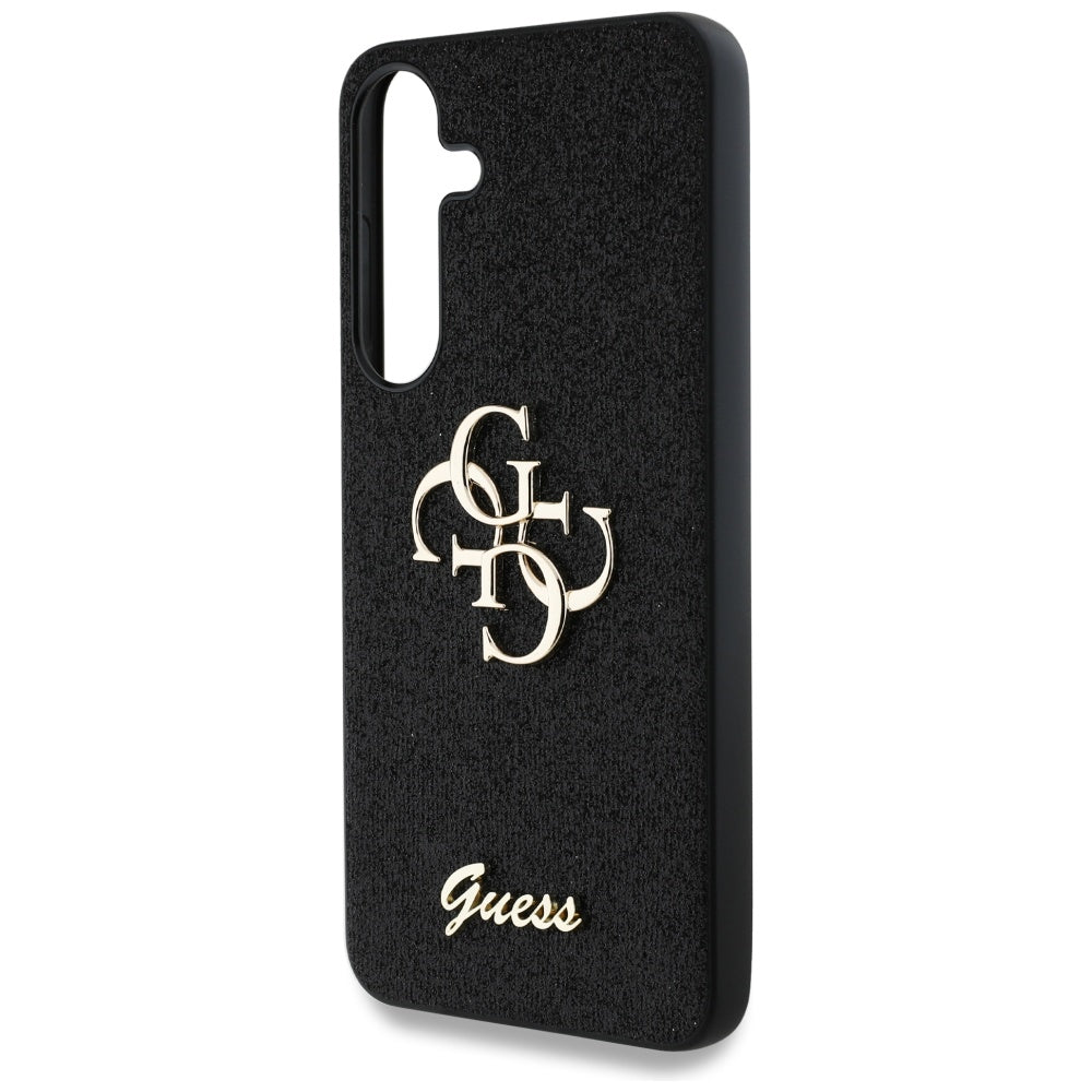 Husa pentru Samsung Galaxy S25 S931, Guess, Glitter Big 4G Script, Neagra