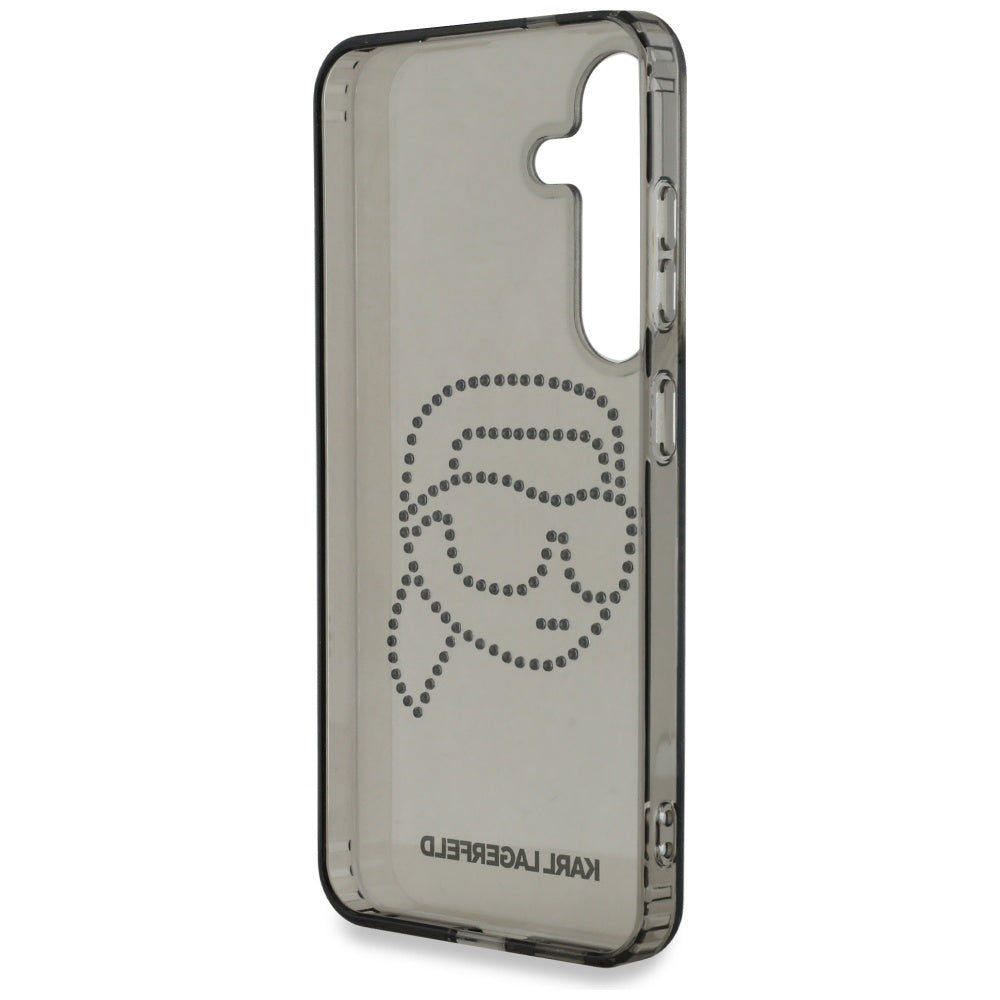 Husa pentru Samsung Galaxy S25 S931, Karl Lagerfeld, IML Rhinestones Karl's Head, Neagra