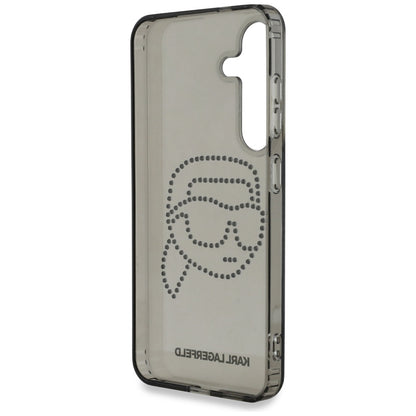 Husa pentru Samsung Galaxy S25 S931, Karl Lagerfeld, IML Rhinestones Karl's Head, Neagra