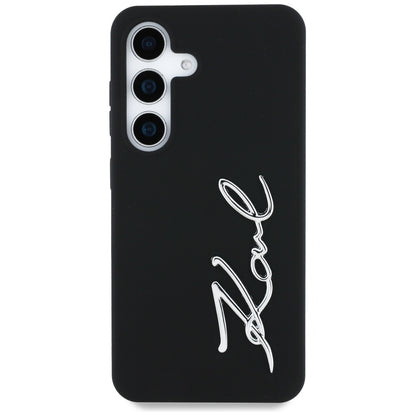 Husa pentru Samsung Galaxy S25 S931, Karl Lagerfeld, Silicone Sign Metal Logo, Neagra
