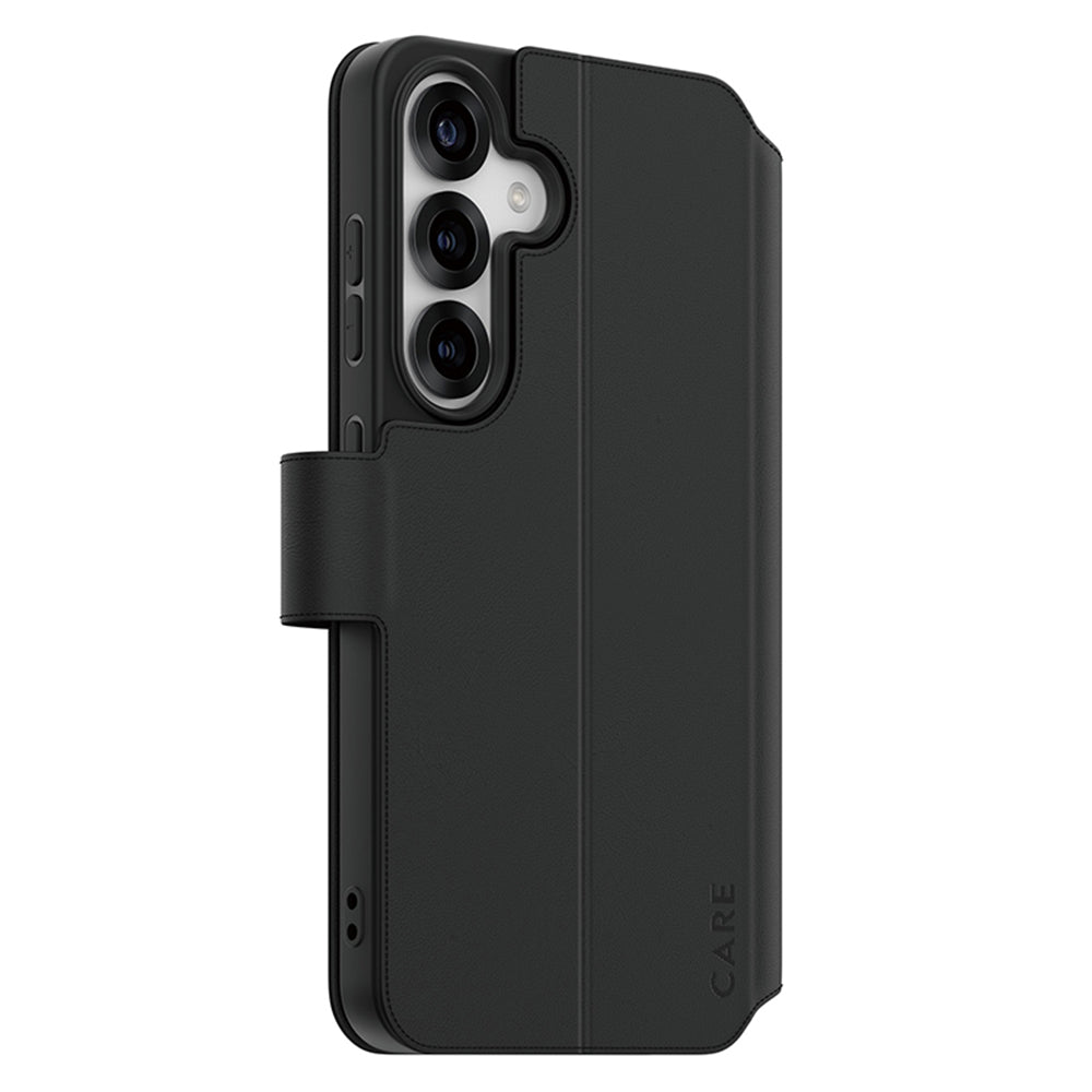 Husa pentru Samsung Galaxy S25 S931, PanzerGlass, Care Feature Kickstand Wallet, Neagra