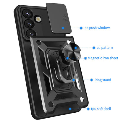 Husa pentru Samsung Galaxy S25 S931, Techsuit, CamShield, Neagra